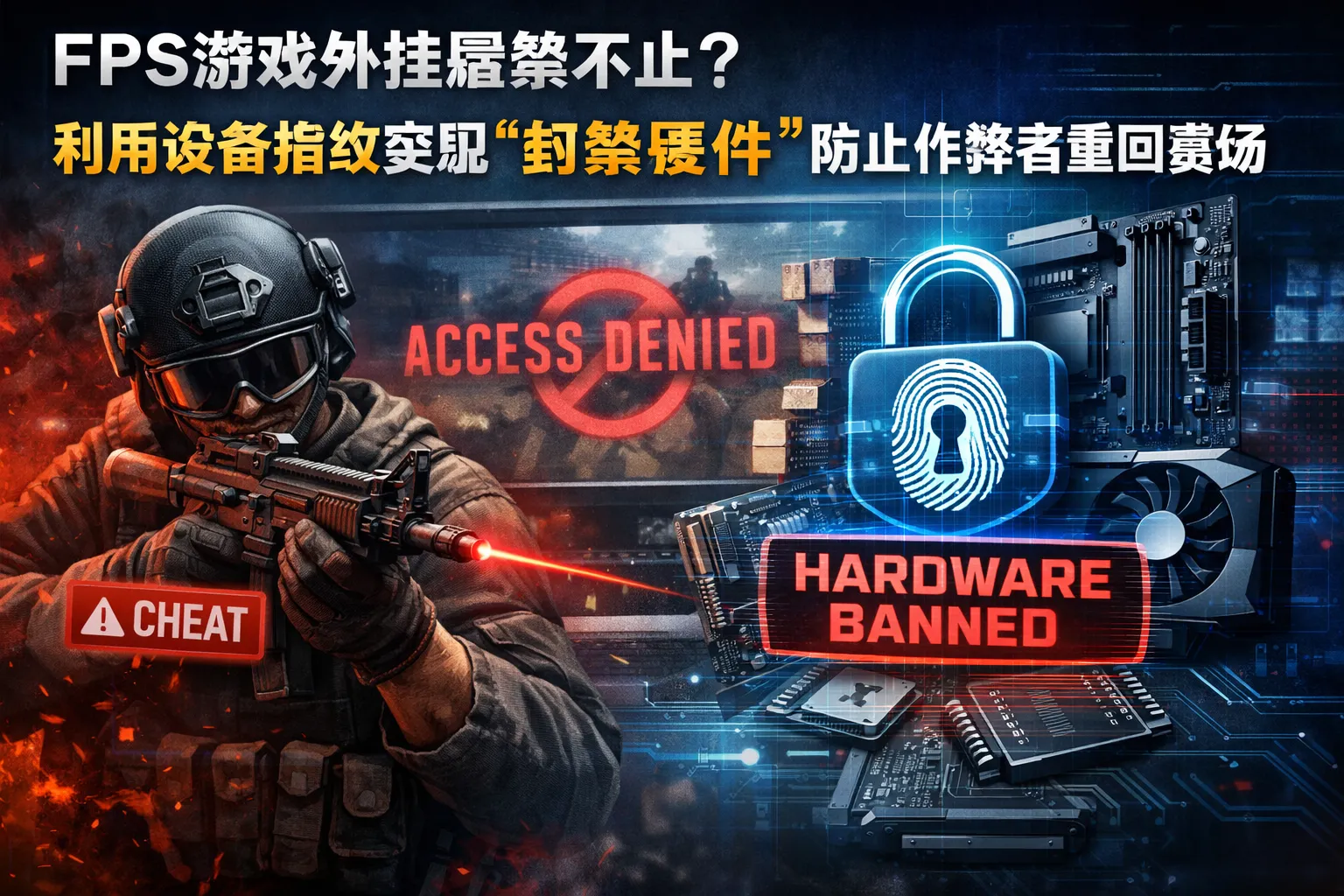 FPS游戏外挂屡禁不止?利用设备指纹实现“封禁硬件”防止作弊者重回赛场