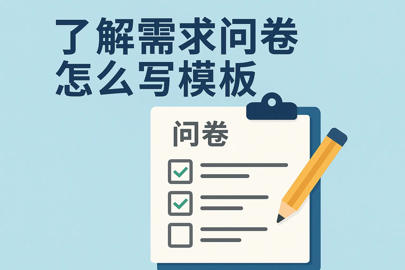 了解需求问卷怎么写模板