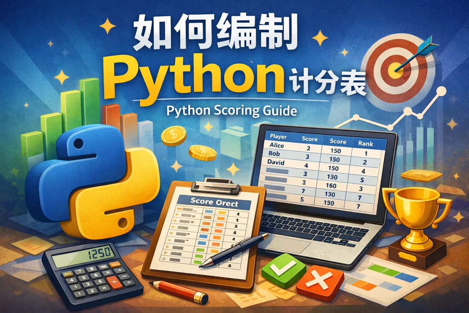 如何编制python计分表