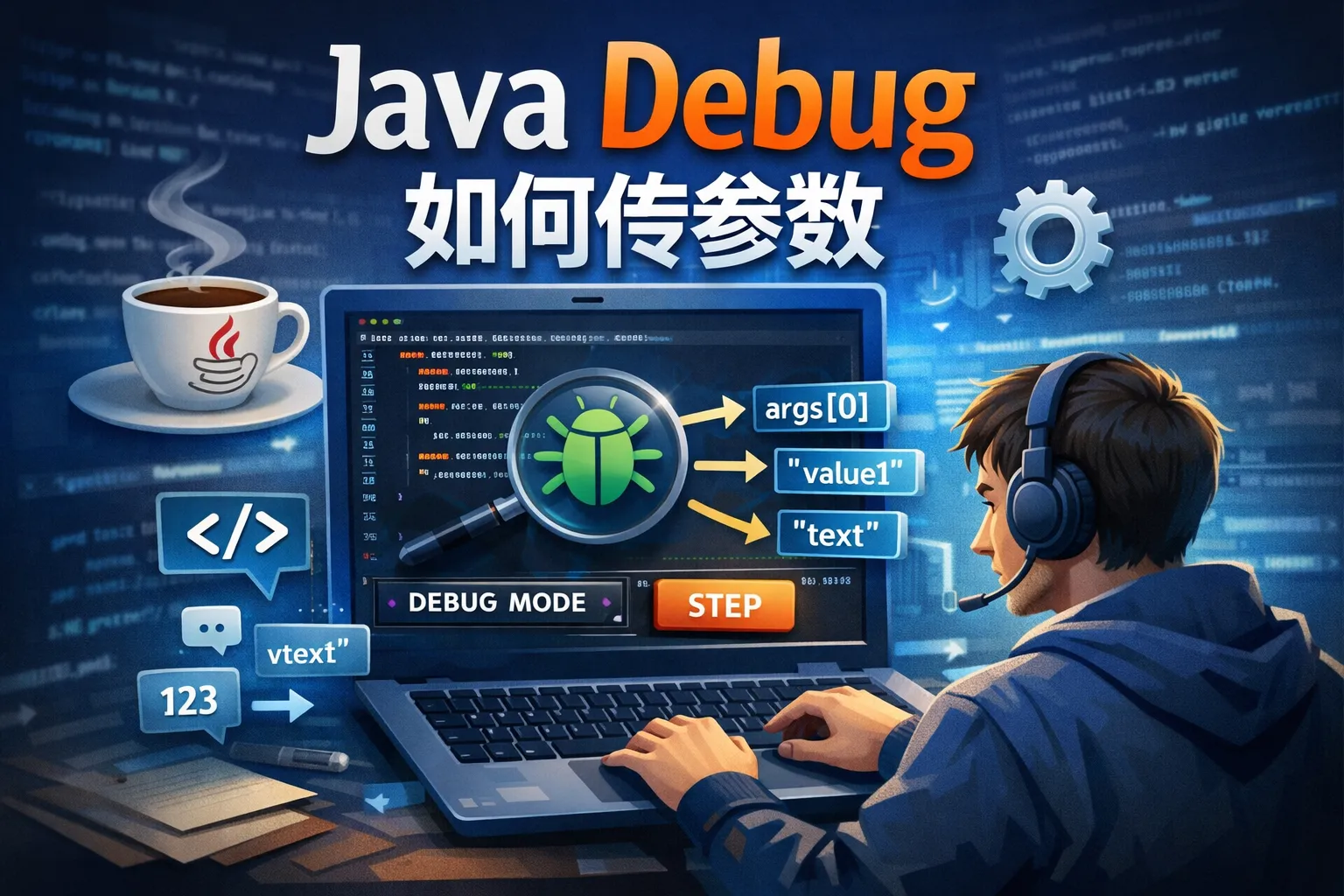 java debug 如何传参数