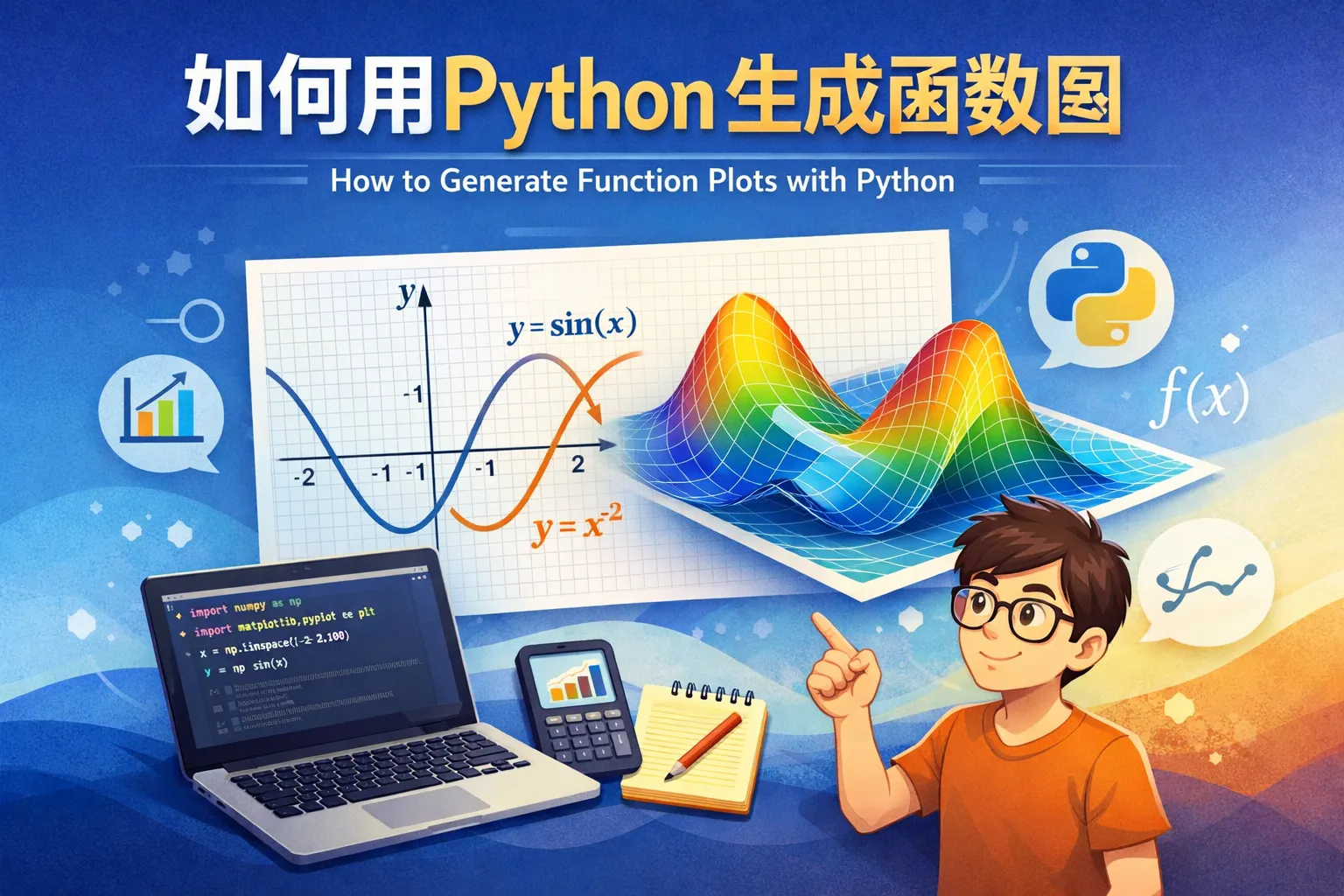 如何用python生成函数图