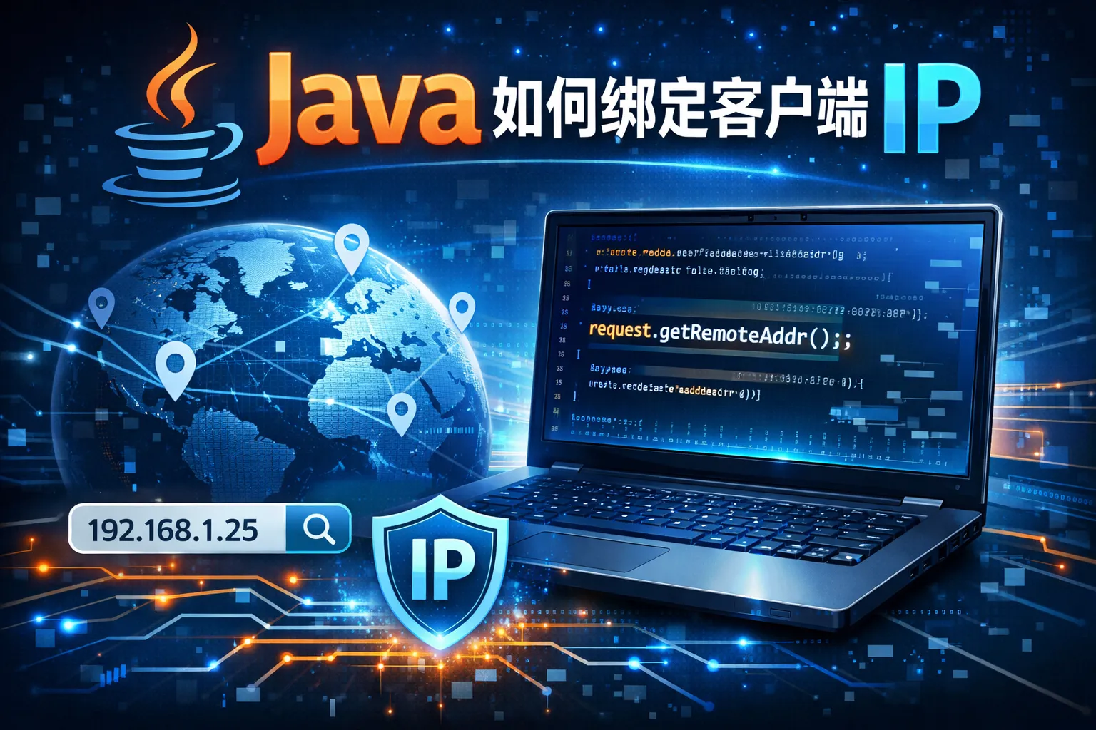 java如何绑定客户端ip