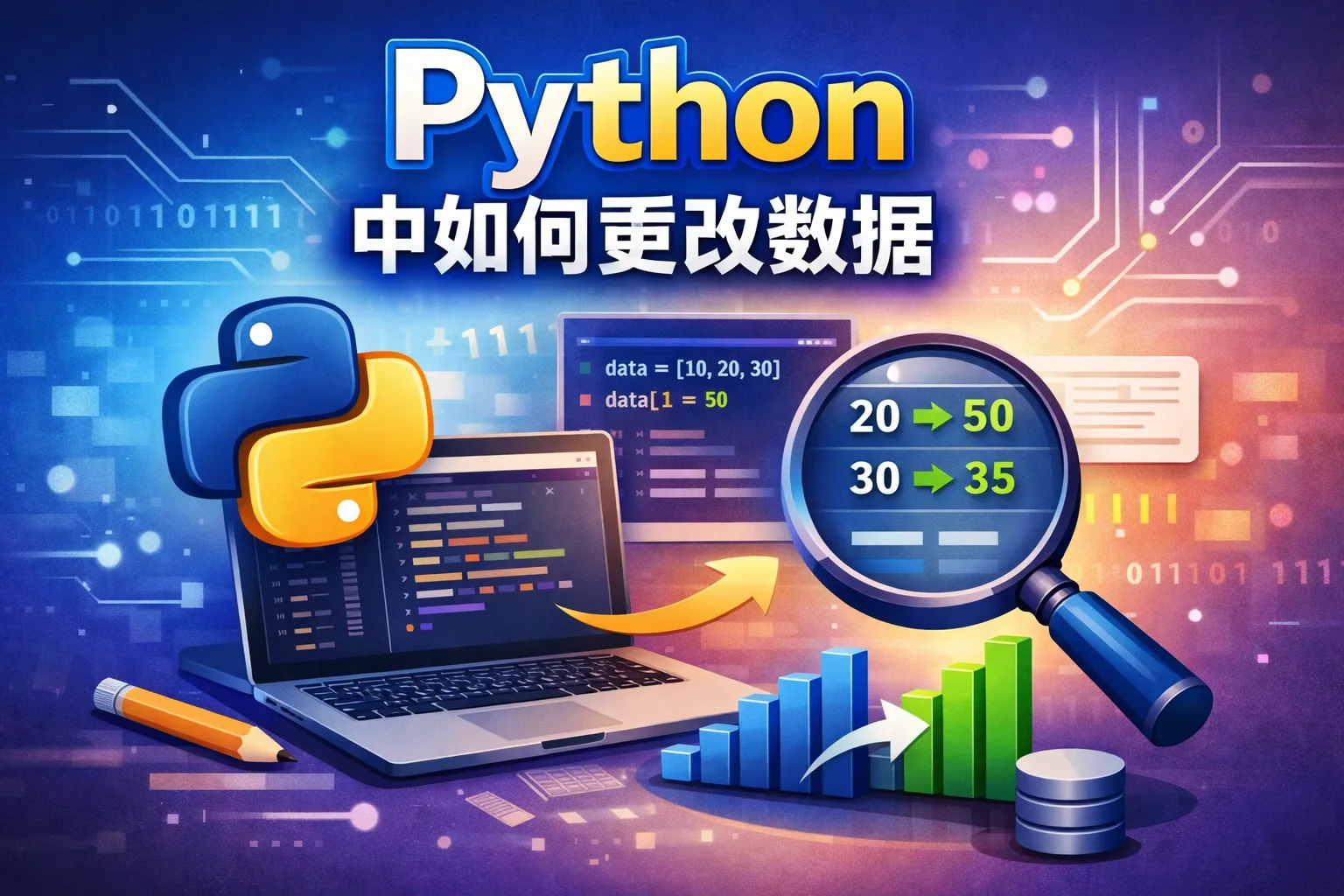 python 中如何更改数据