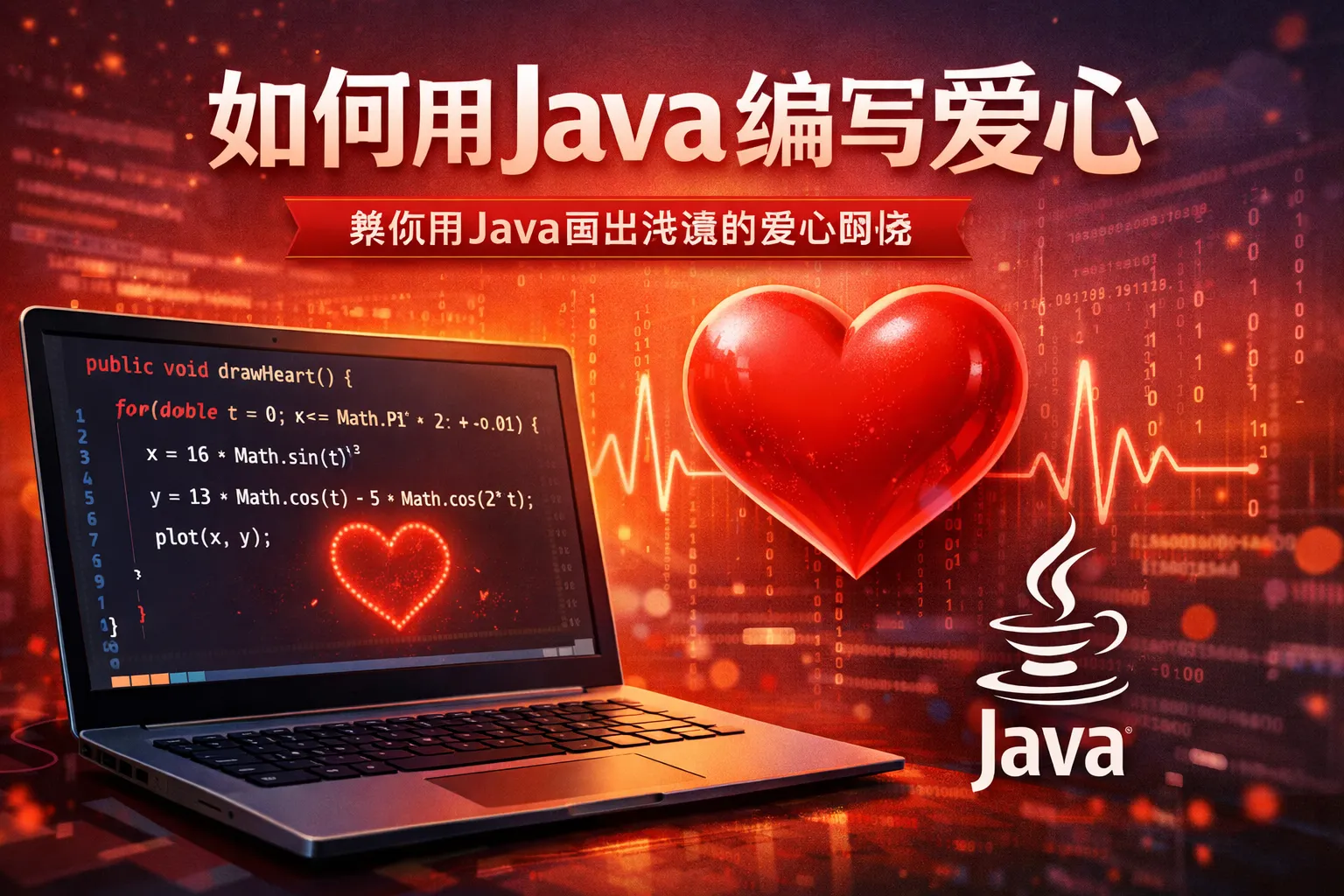 如何用java编写爱心