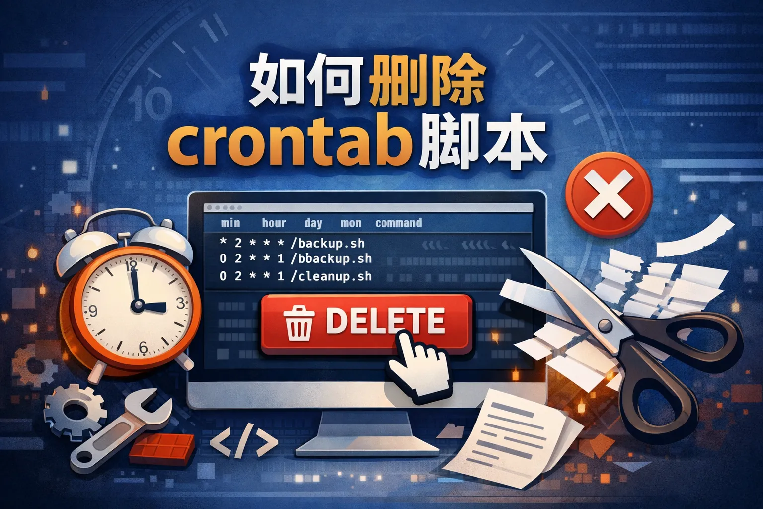 如何删除crontab脚本