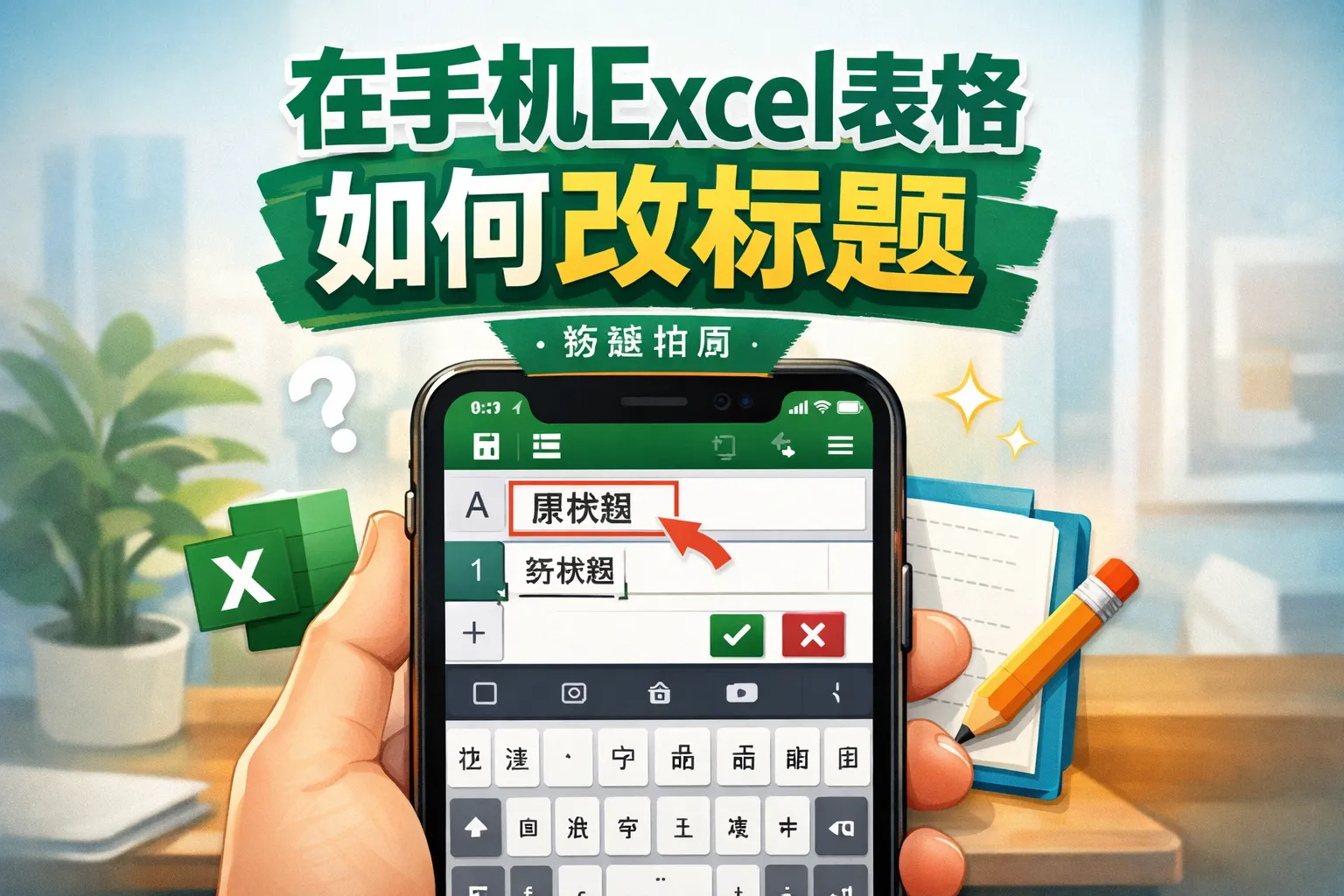 在手机excel表格如何改标题