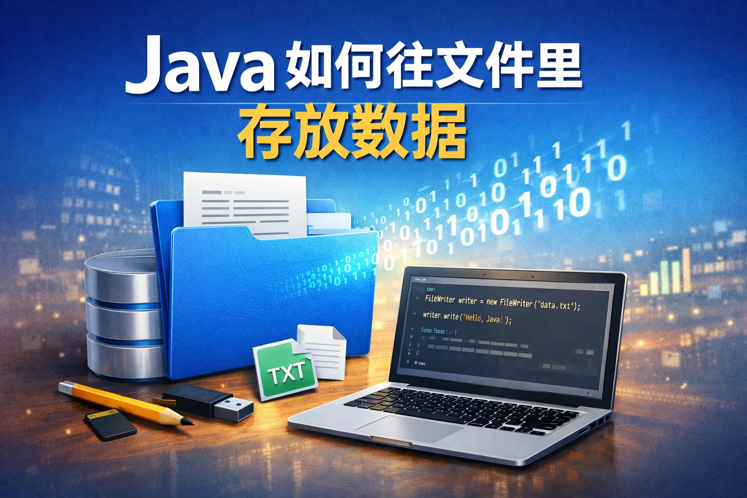 java如何往文件里存放数据