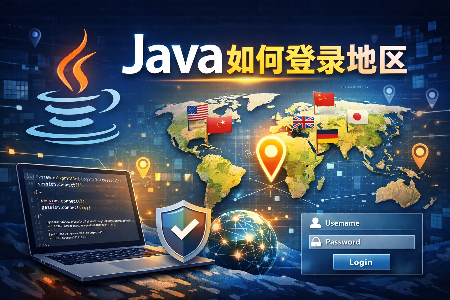 java如何登录地区