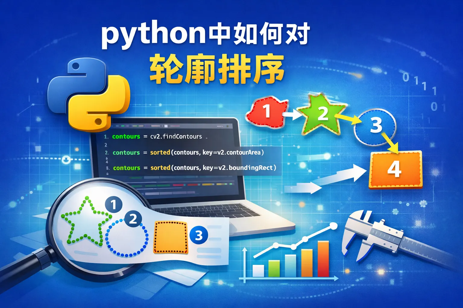python中如何对轮廓排序
