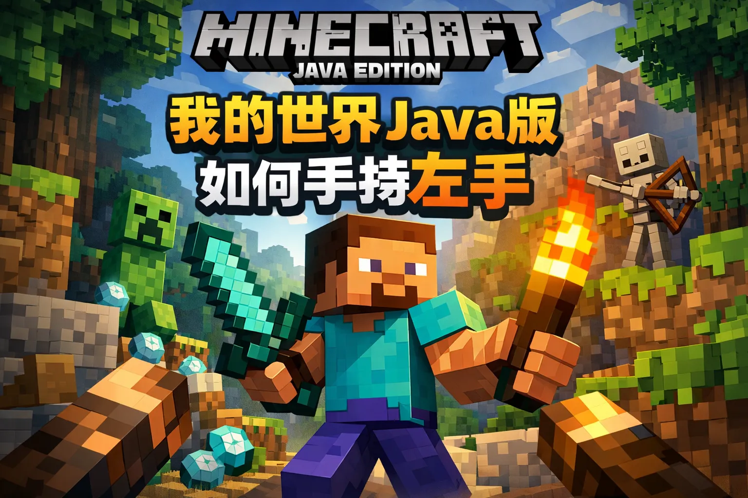 我的世界java版如何手持左手