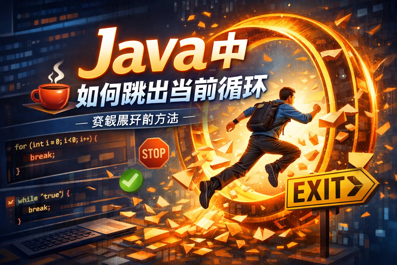 java中如何跳出当前循环