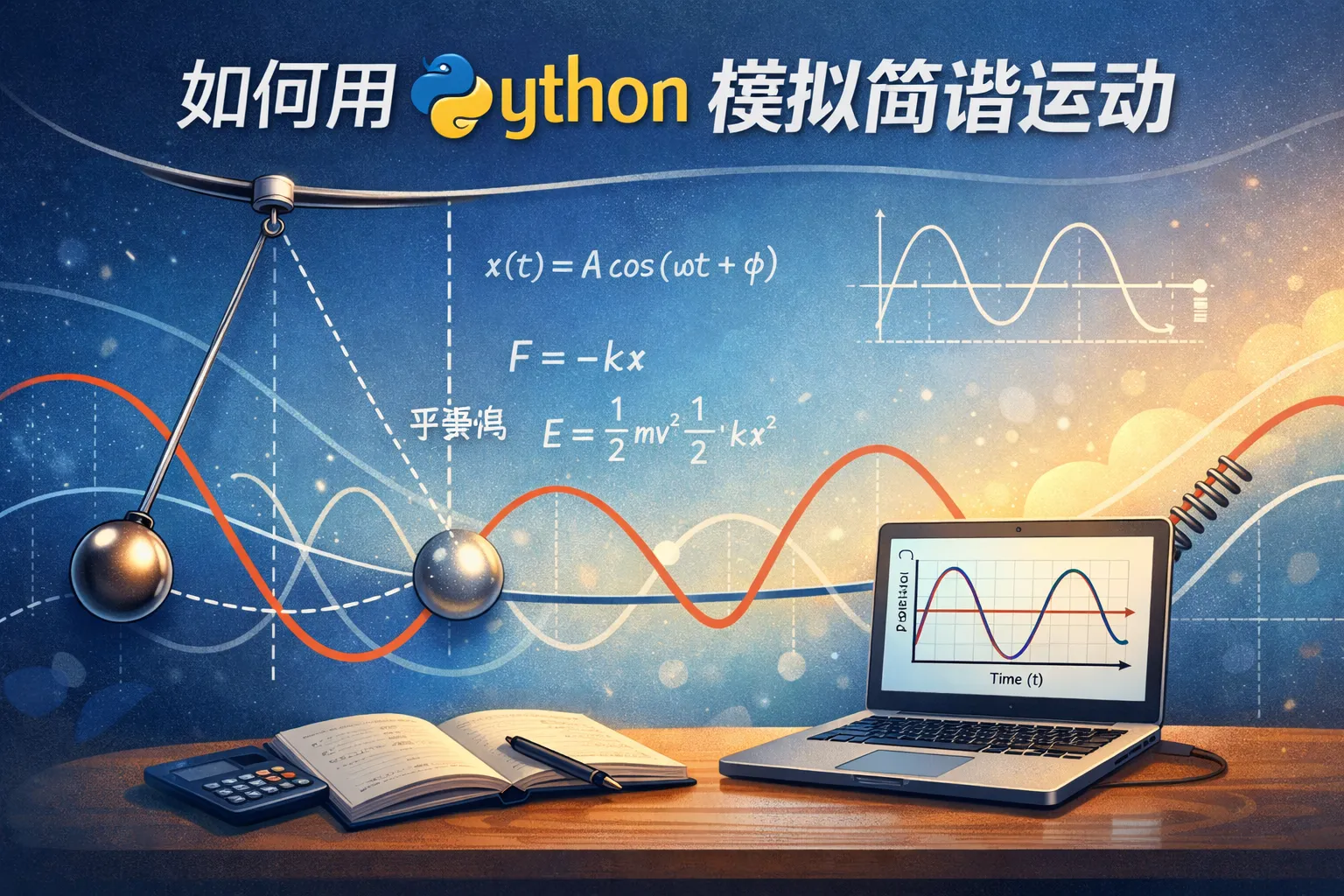 如何用python模拟简谐运动