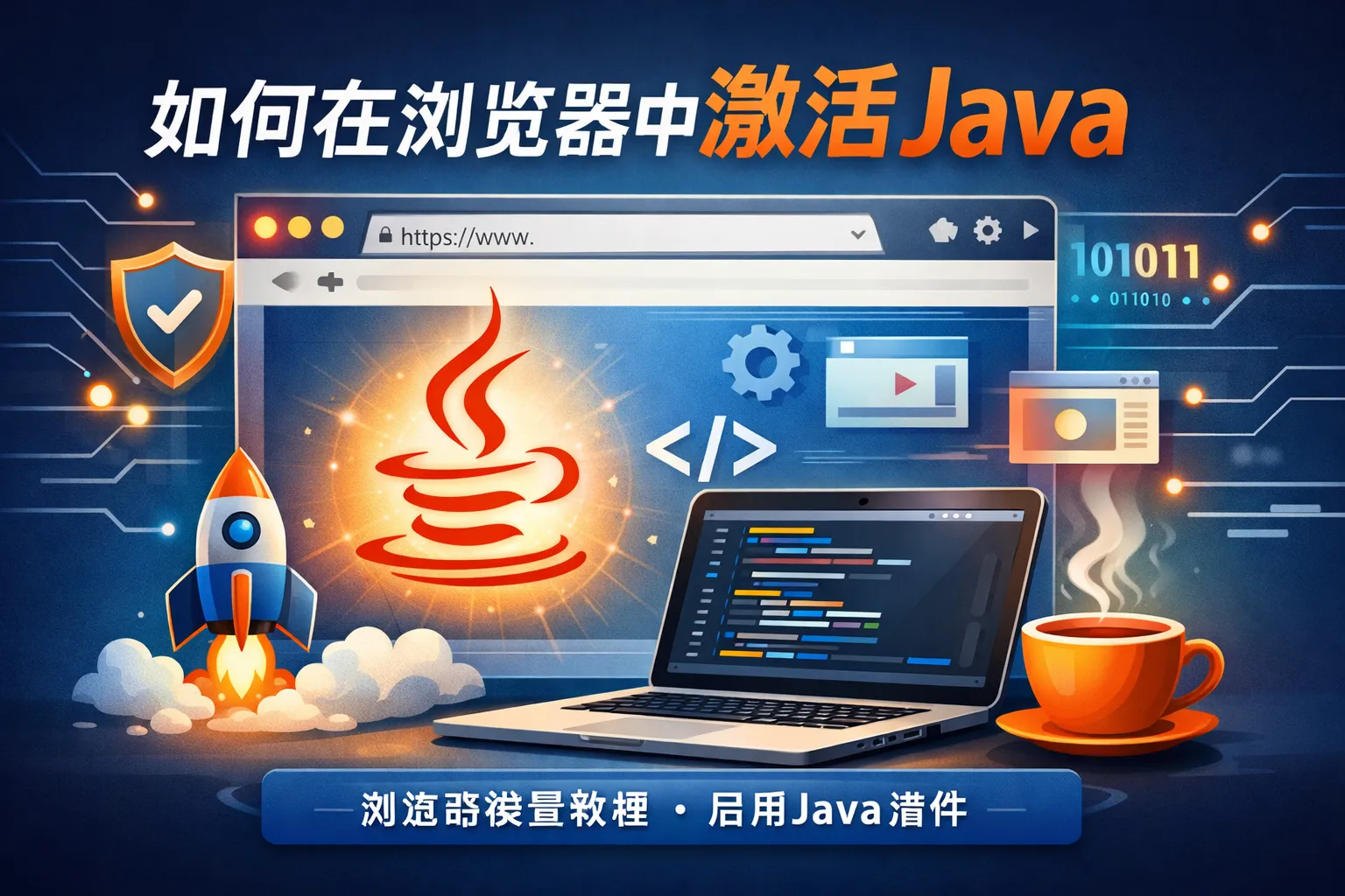 如何在浏览器中激活java
