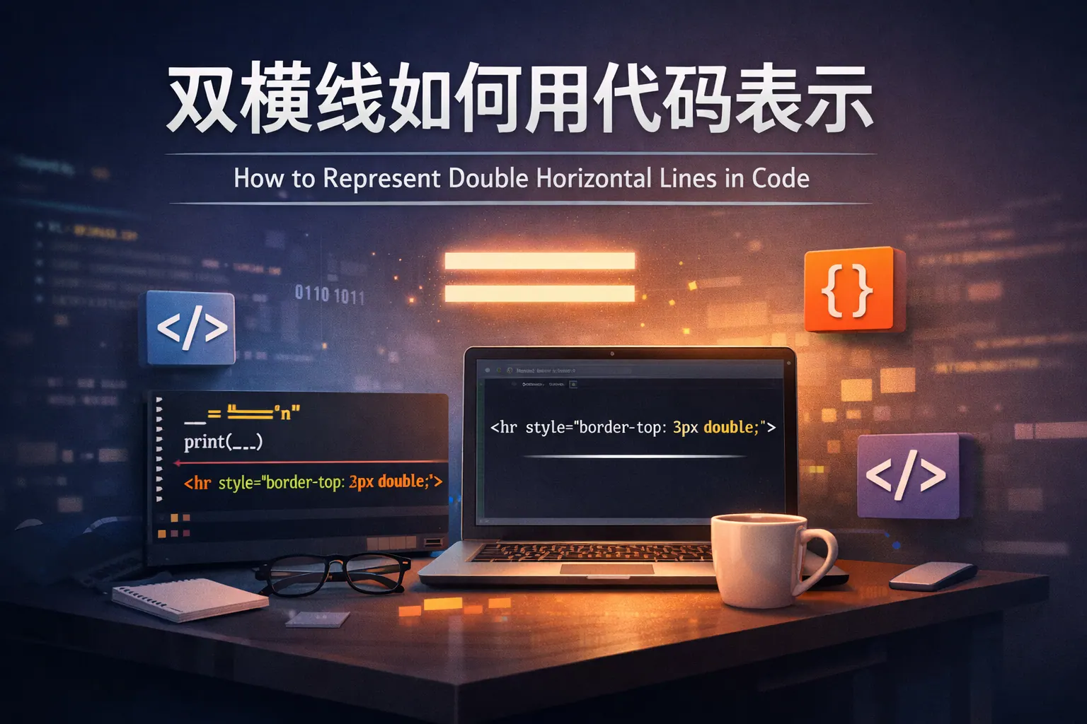 双横线如何用代码表示