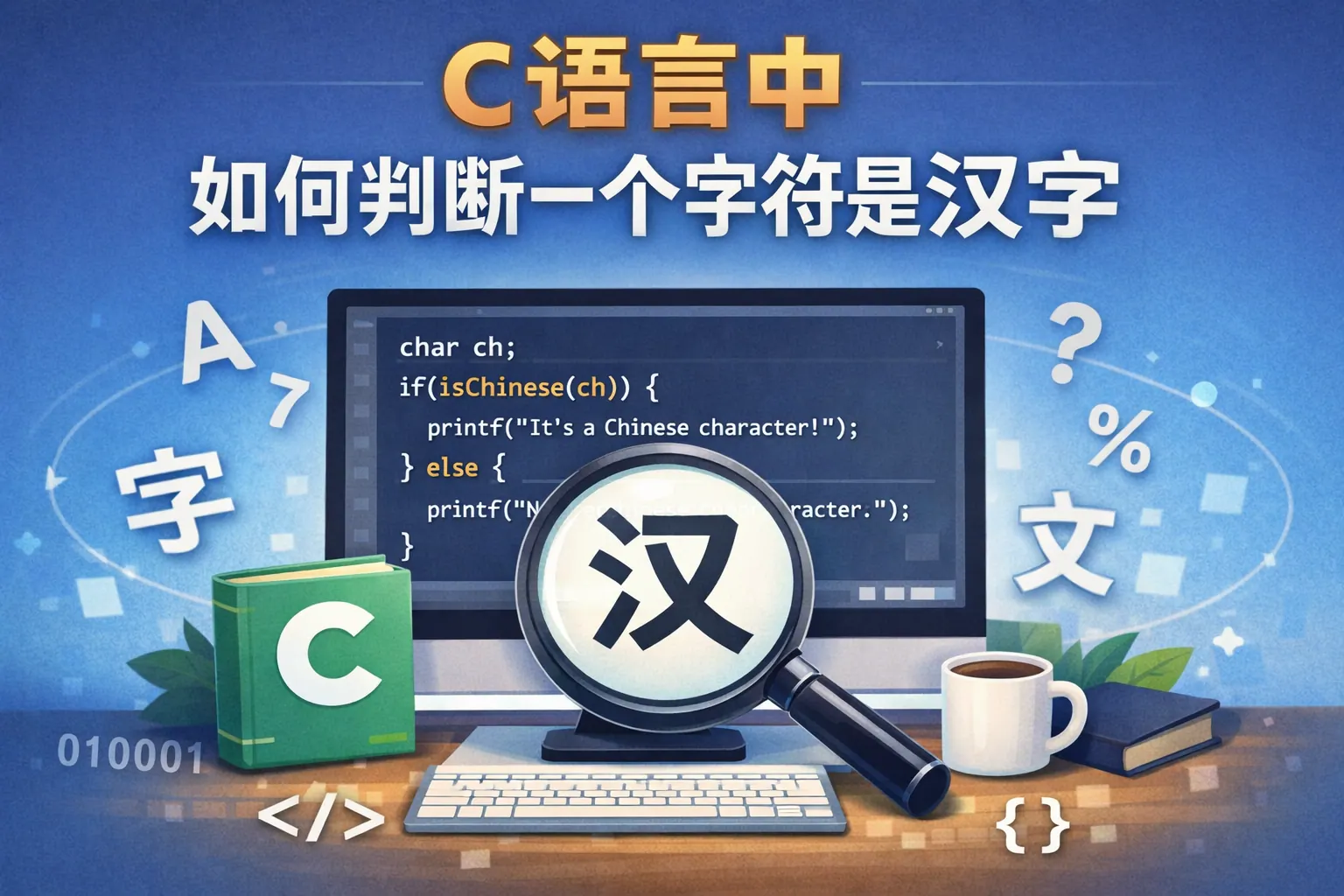 c语言中如何判断一个字符是汉字