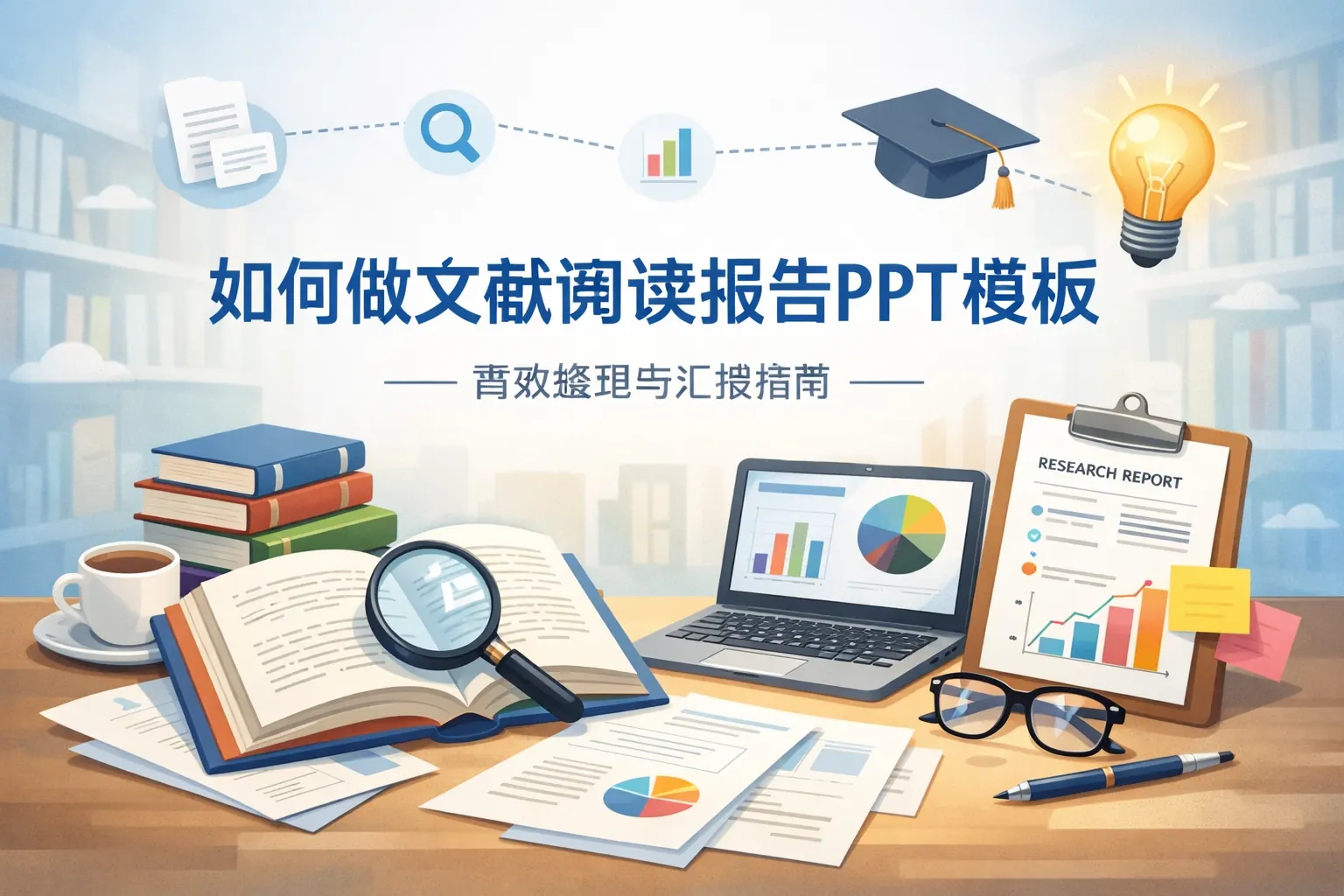 如何做文献阅读报告ppt模板