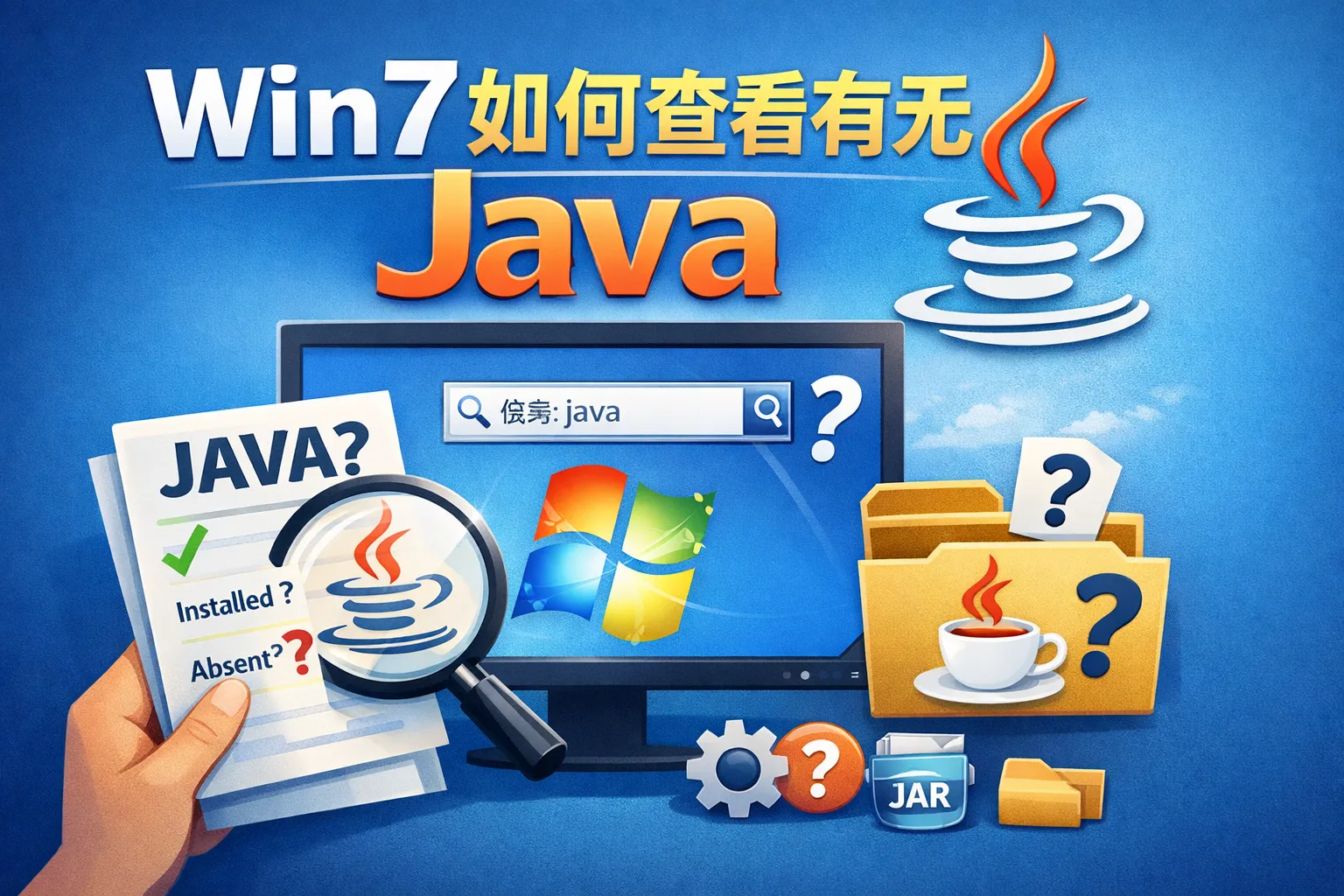 win7如何查看有无java