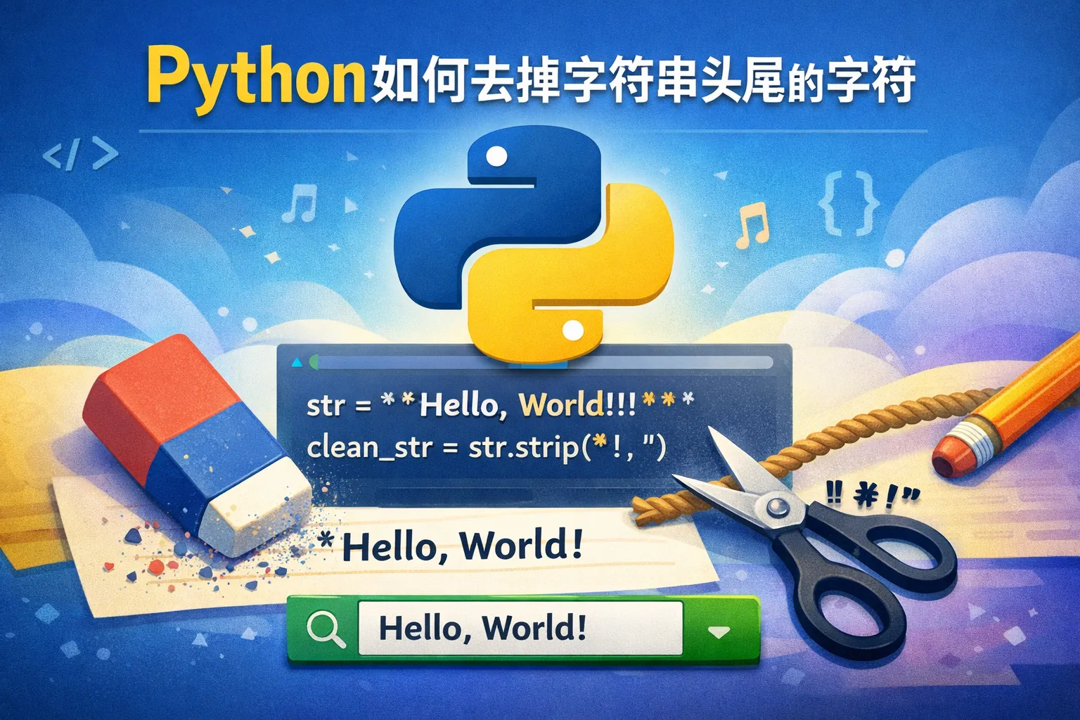 python如何去掉字符串头尾的字符