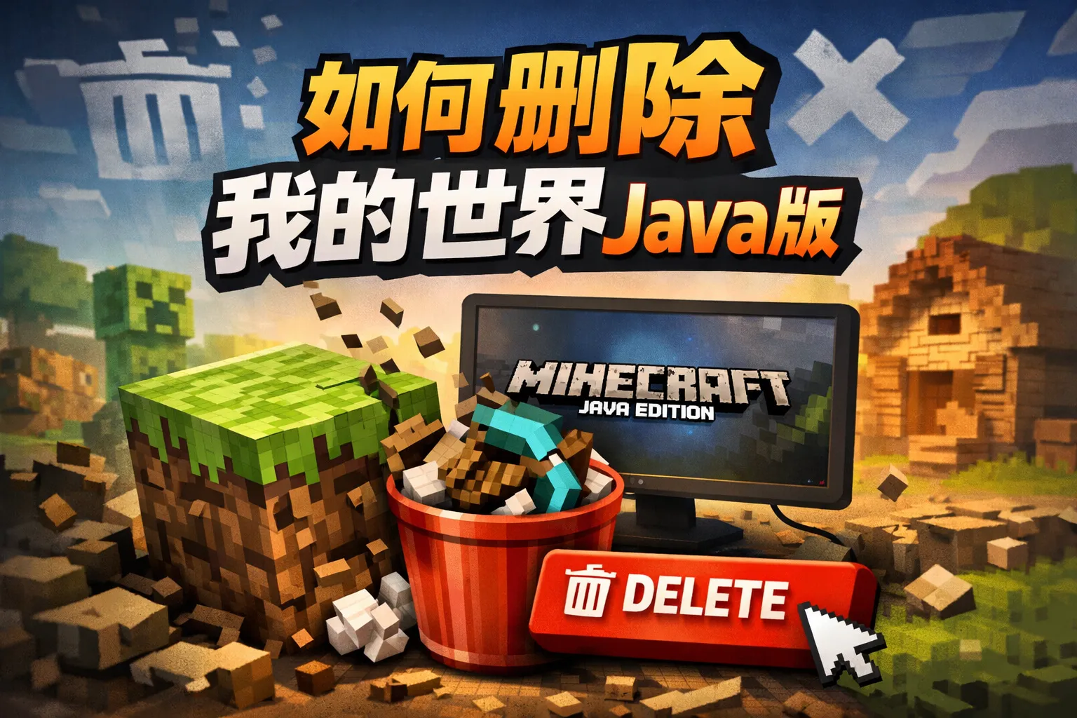 如何删除我的世界java版