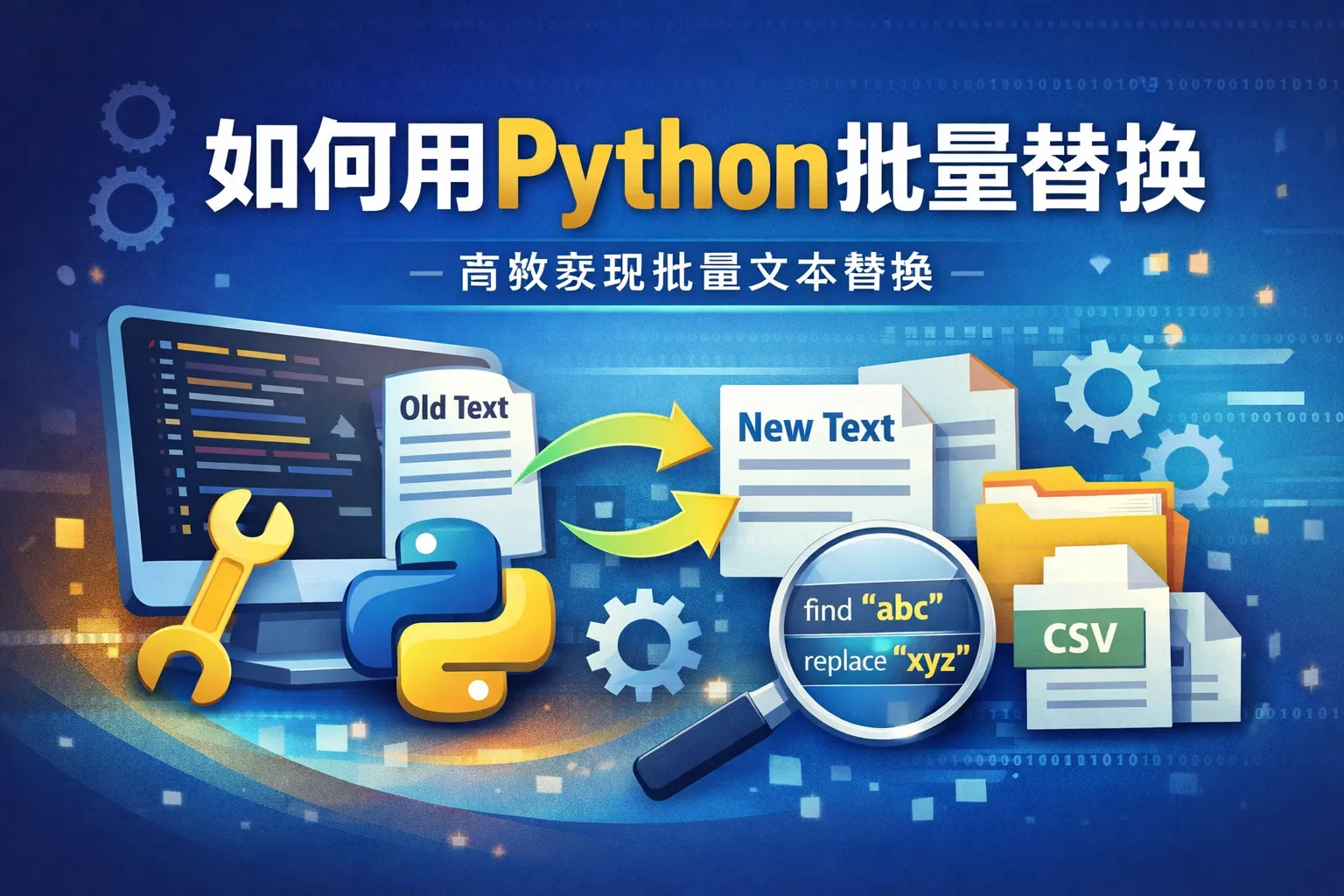 如何用python批量替换