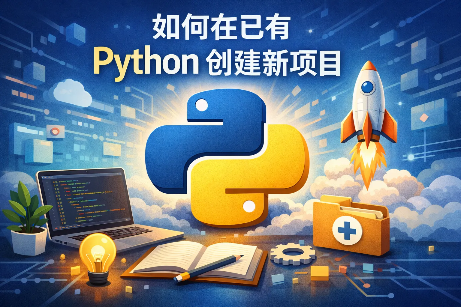 如何在已有python创建新