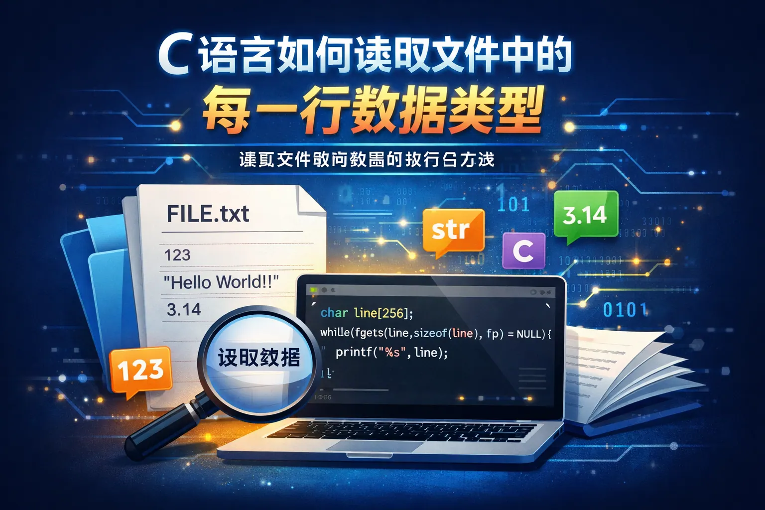 c语言如何读取文件中的每一行数据类型