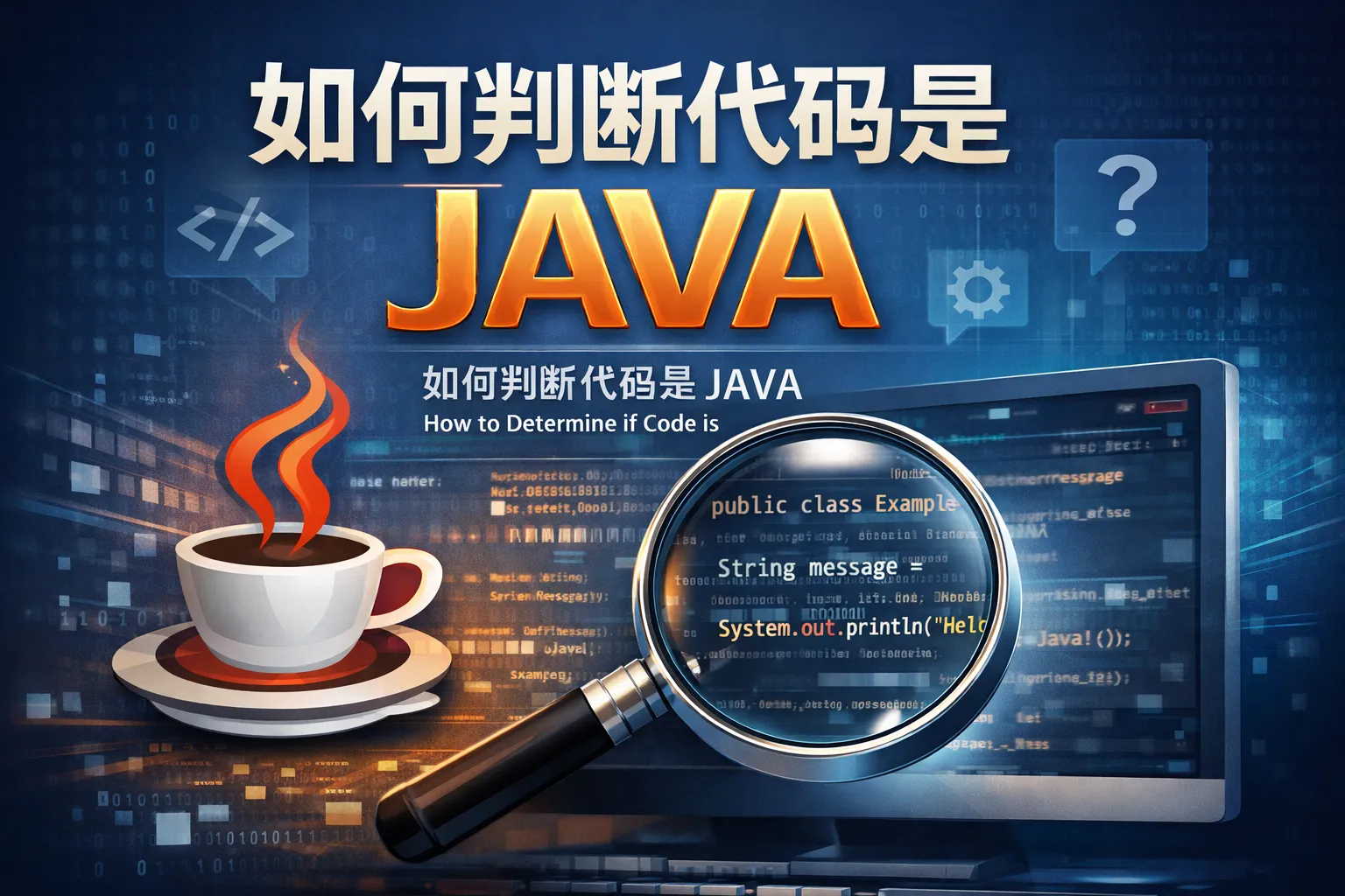 如何判断代码是JAVA