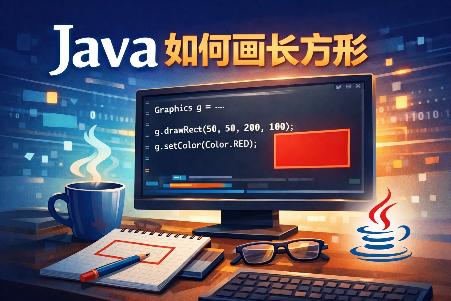 java如何画长方形