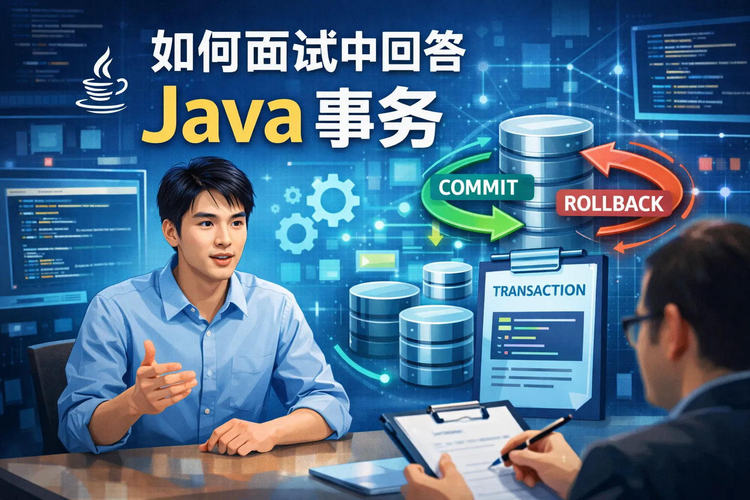 如何面试中回答java事务