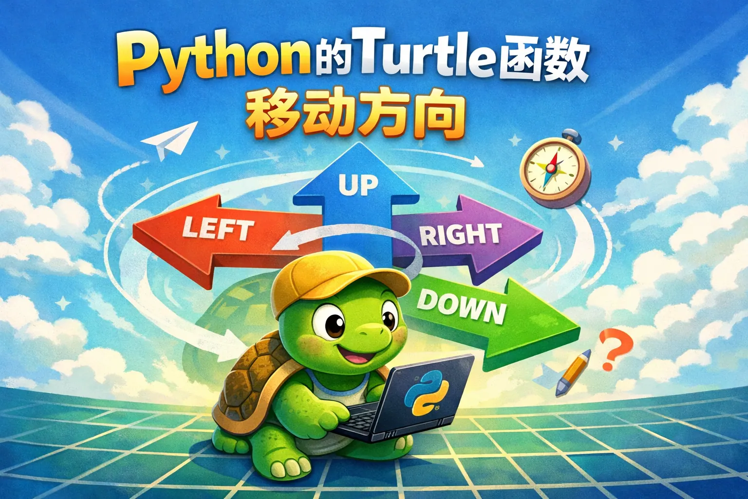 python的turtle函数移动方向