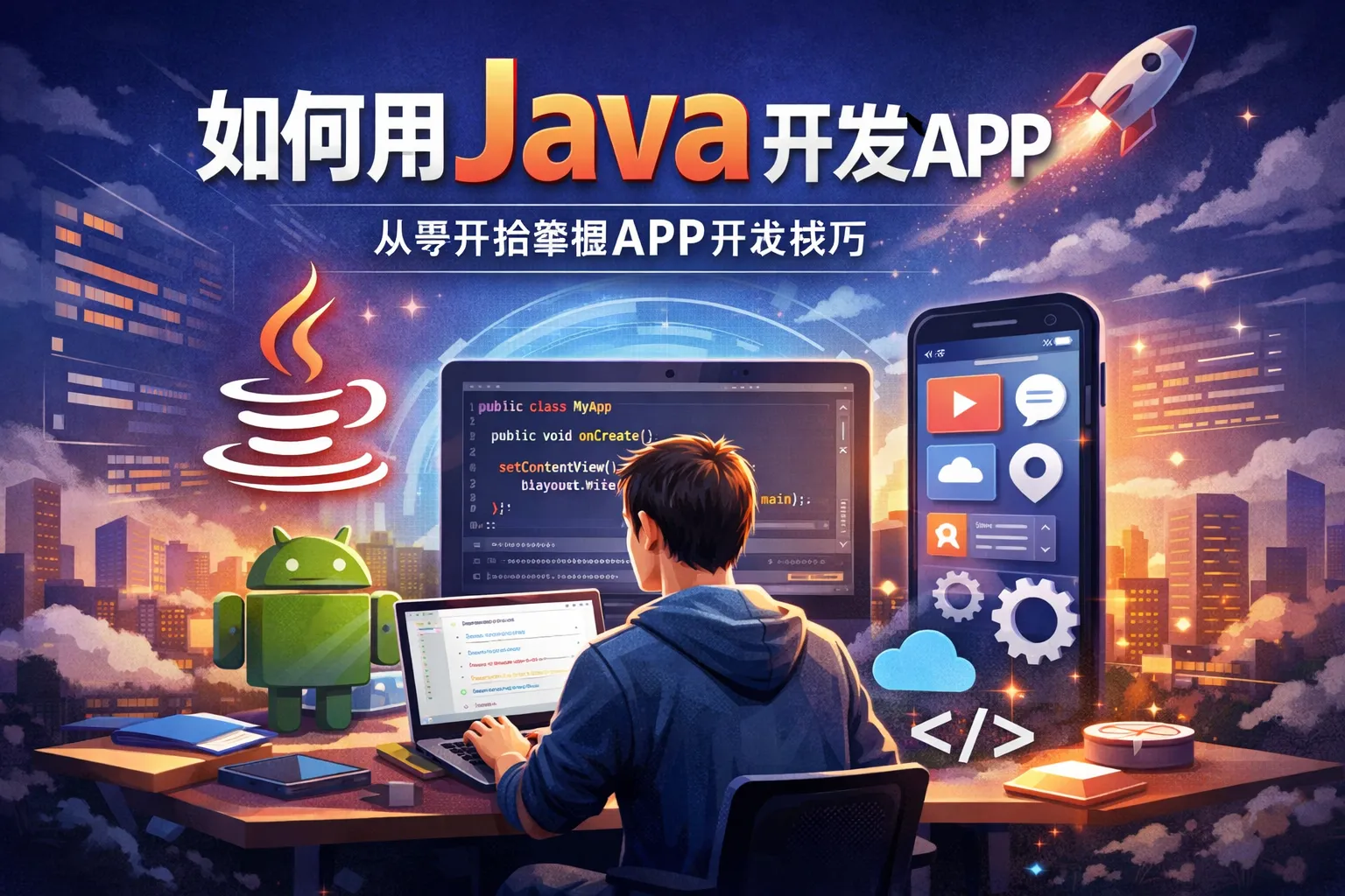 如何用java开发app代码