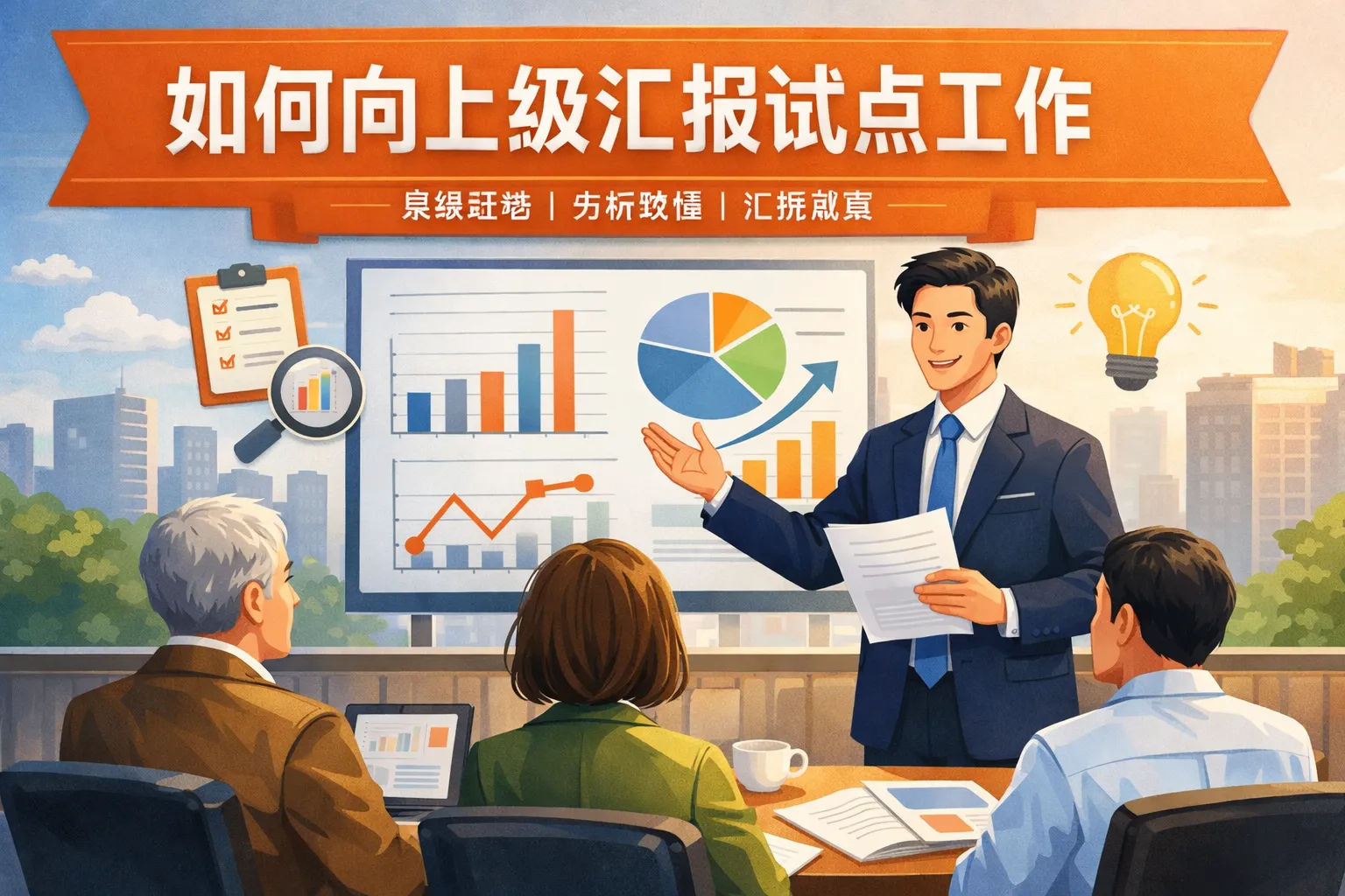 如何向上级汇报试点工作