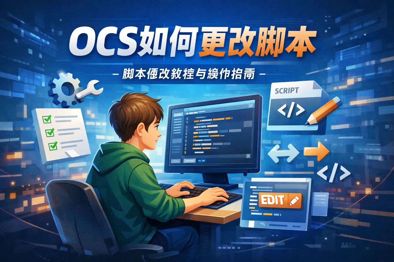 ocs如何更改脚本
