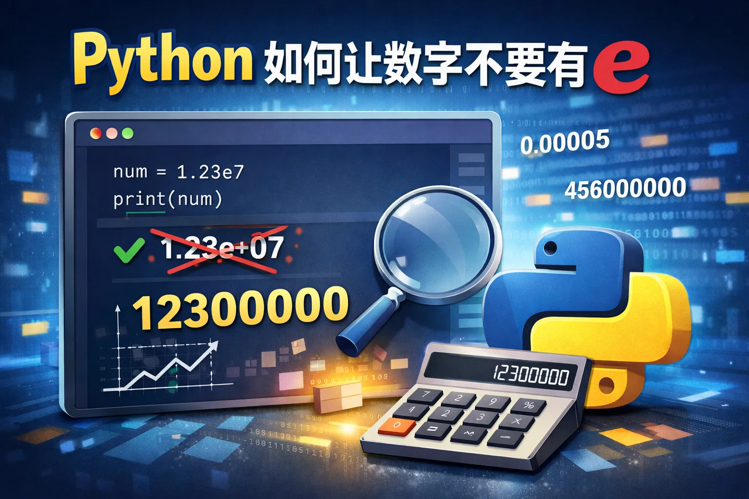 python如何让数字不要有e