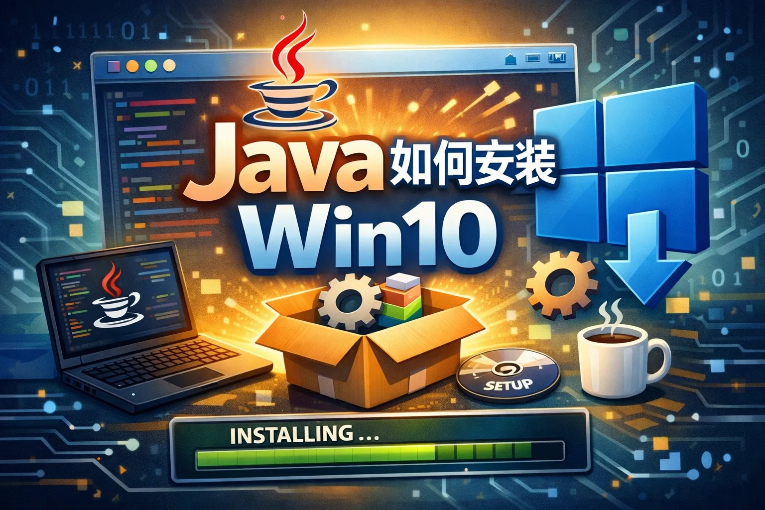 java如何安装win10