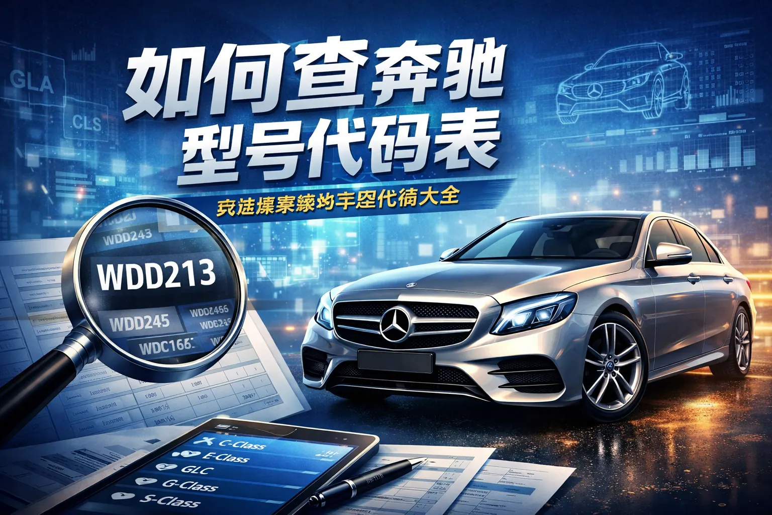 如何查奔驰型号代码表