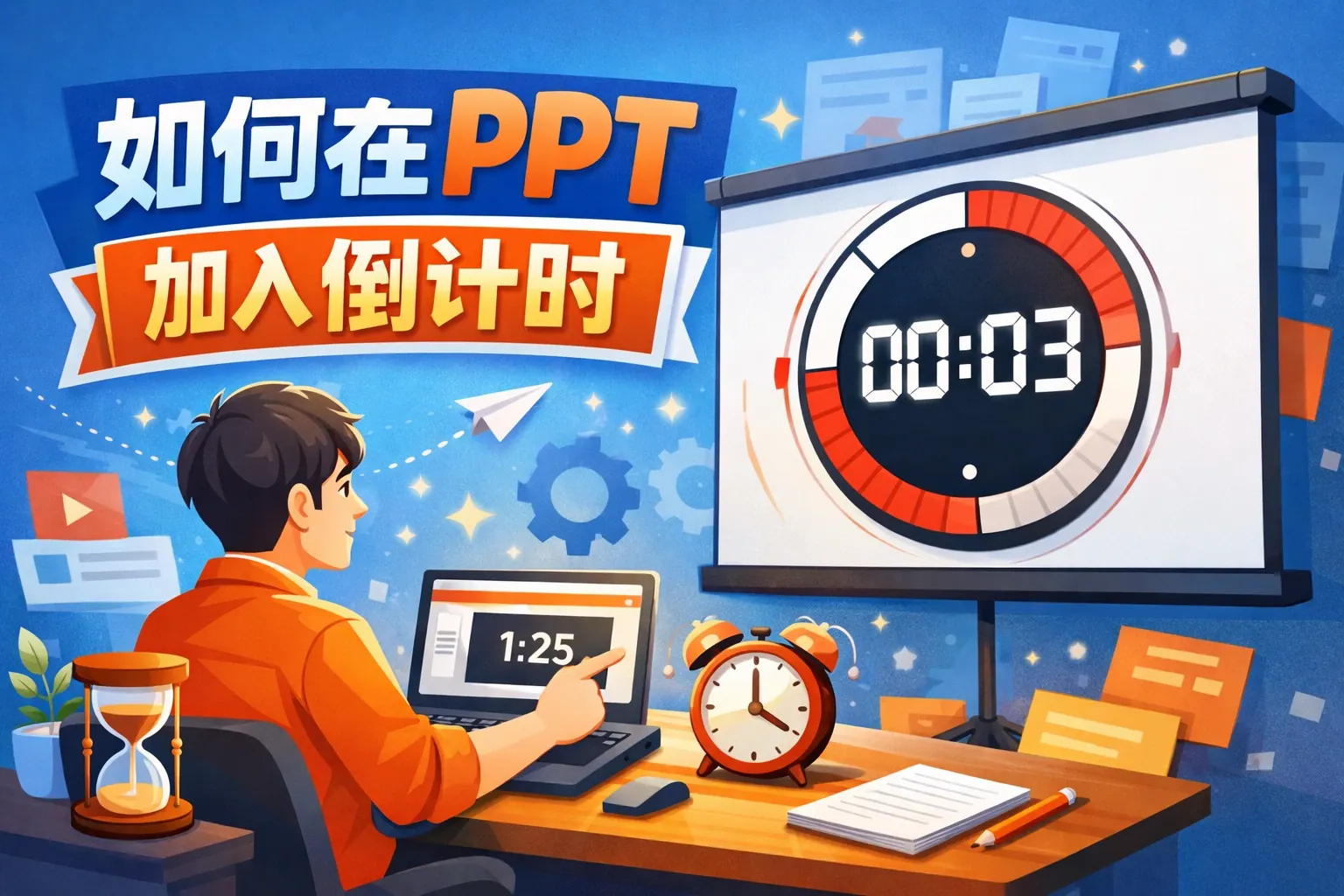 如何在ppt加入倒计时