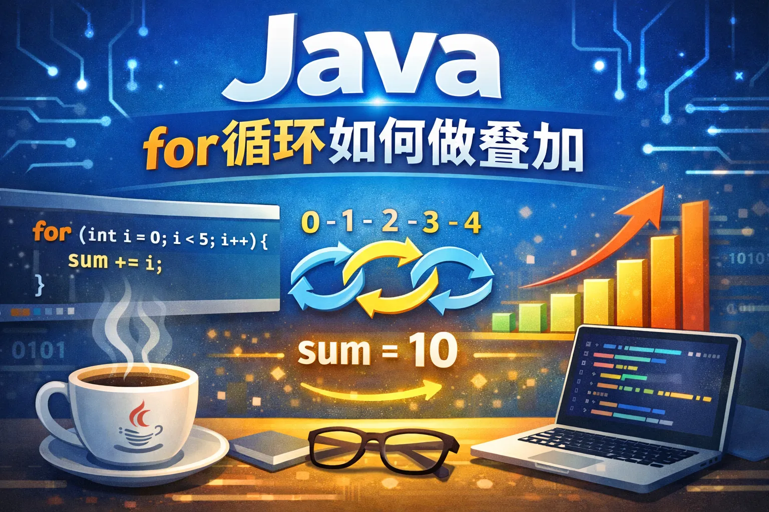 java for循环如何做叠加