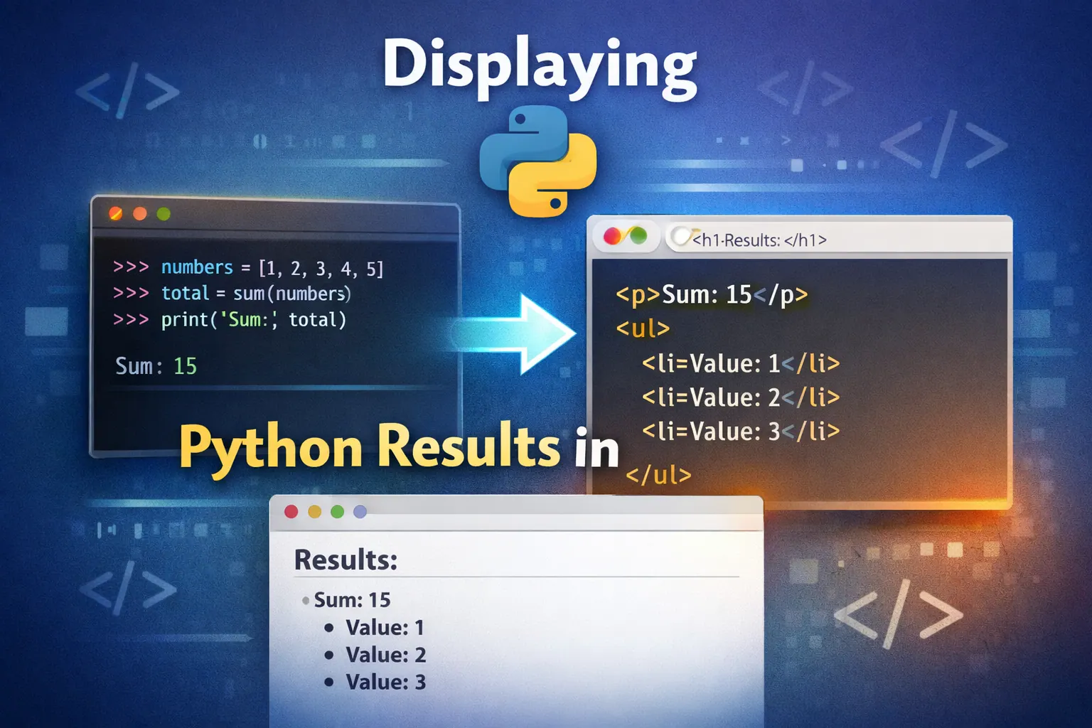 html显示python执行的结果
