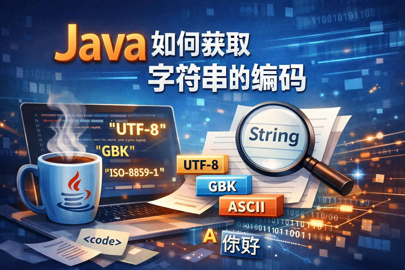java如何获取字符串的编码