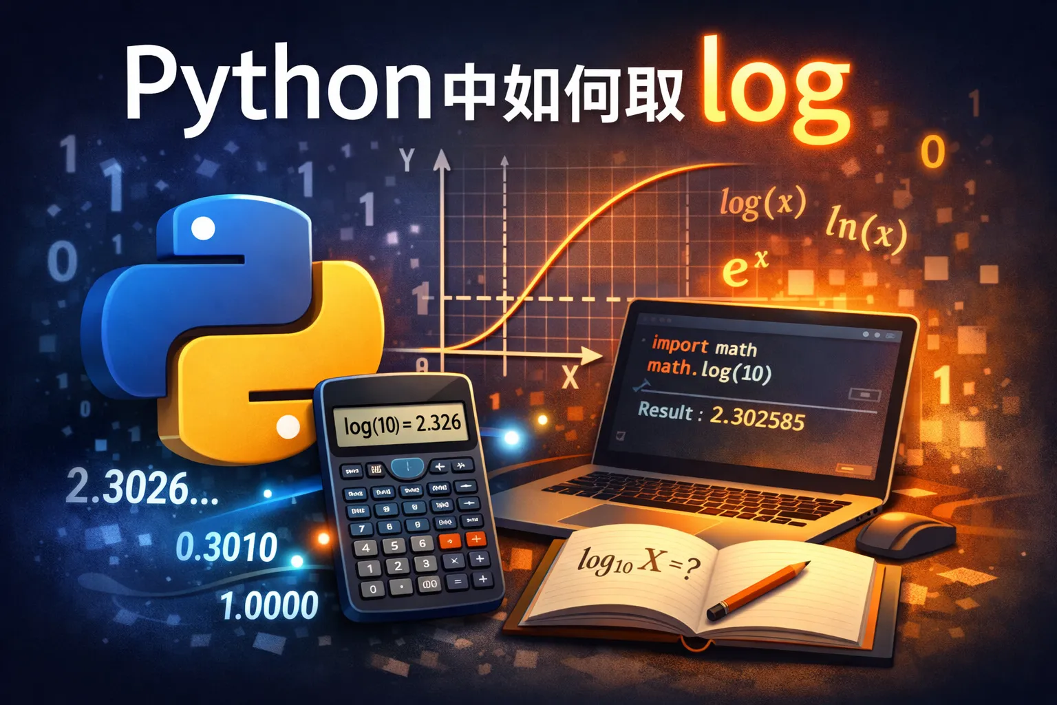python中如何取 log