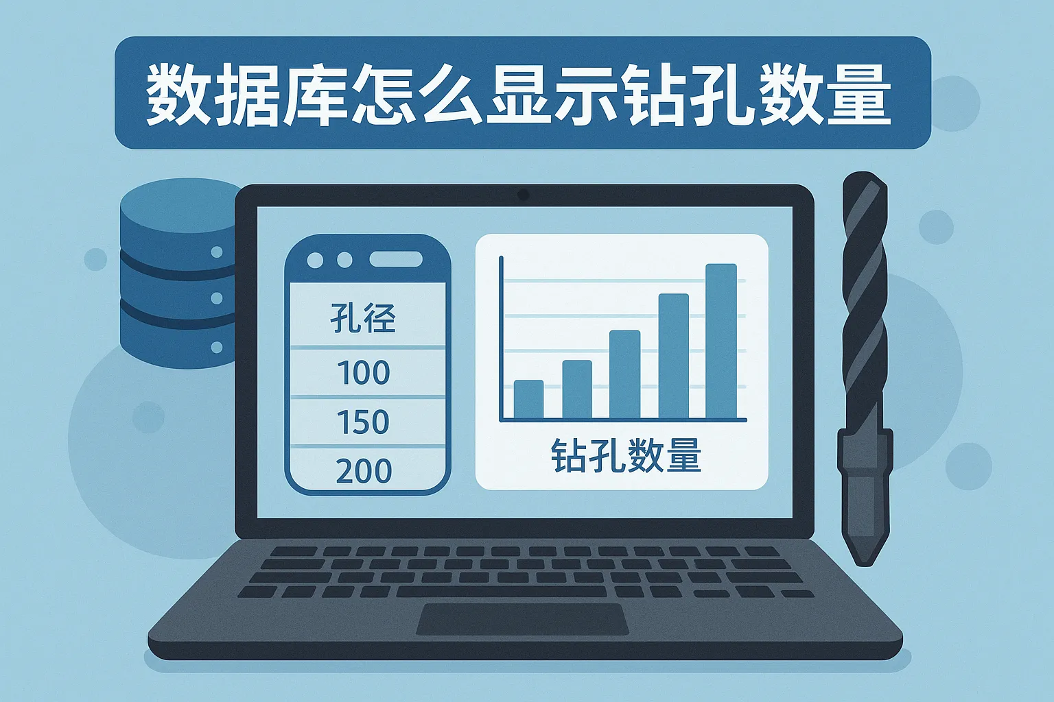 数据库怎么显示钻孔数量