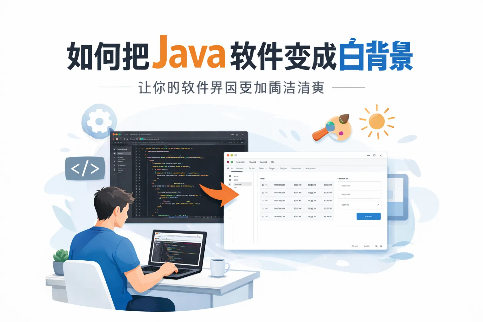 如何把java软件变成白背景