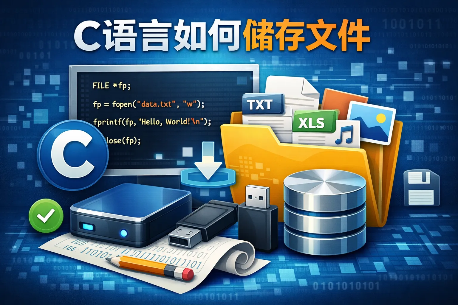 c语言如何储存文件