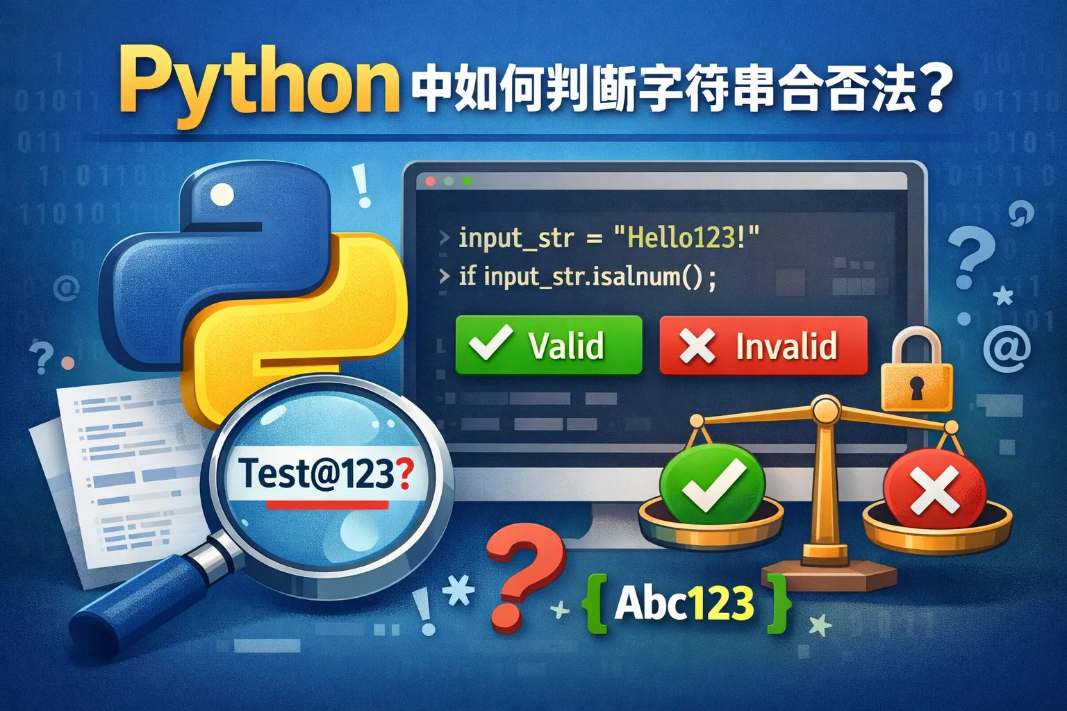 python中如何判断字符串是否合法