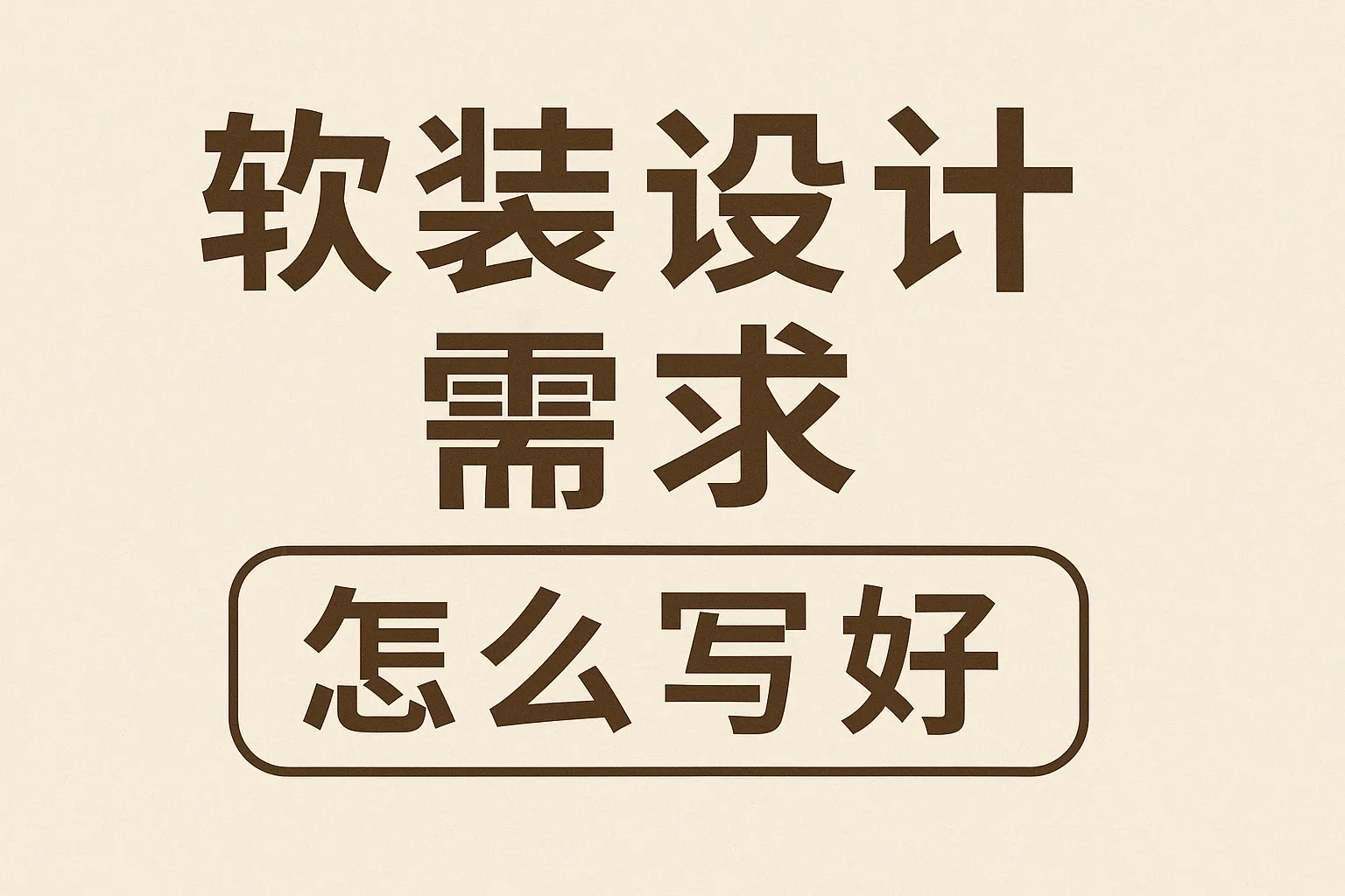 软装设计需求怎么写好