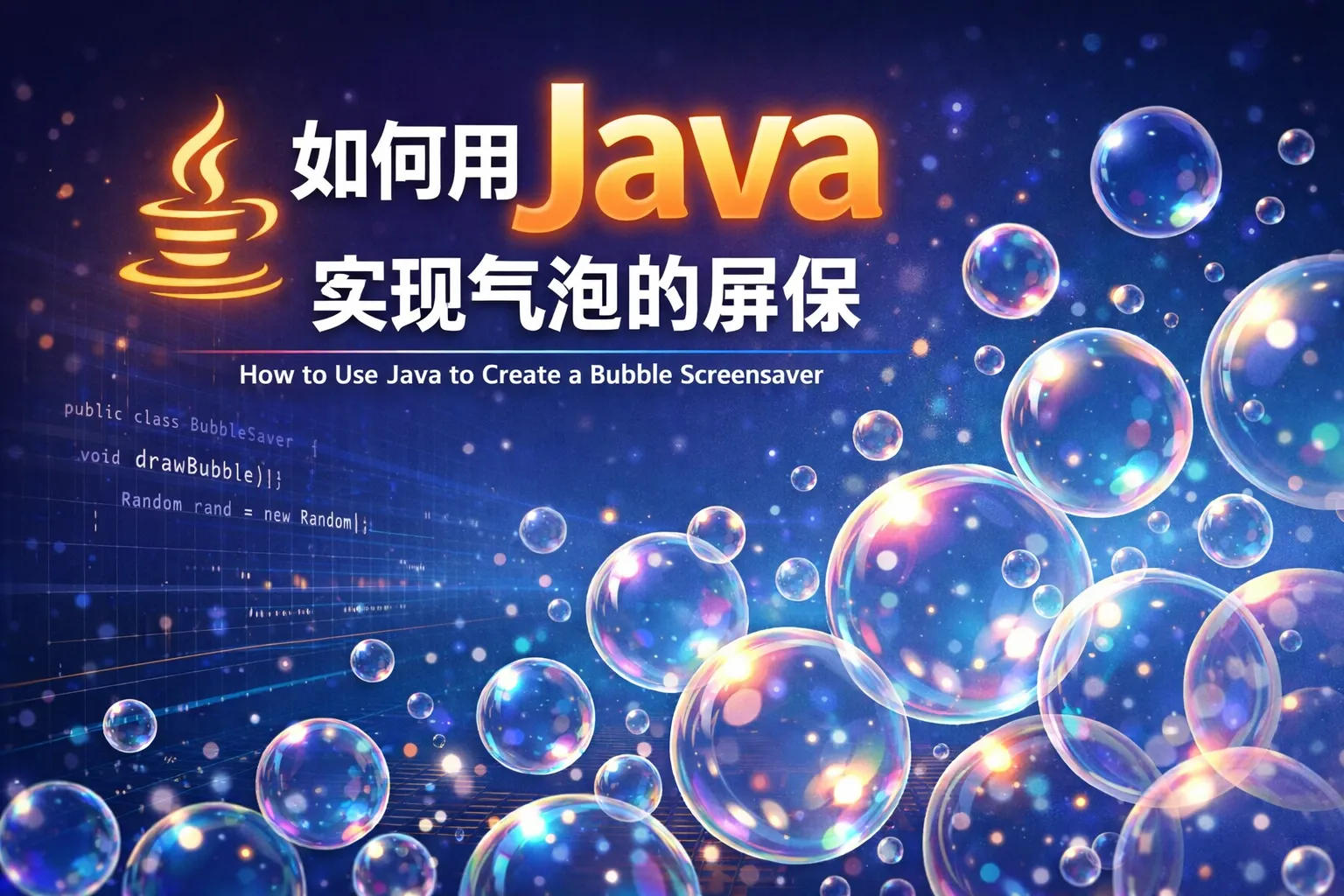 如何用java实现气泡的屏保