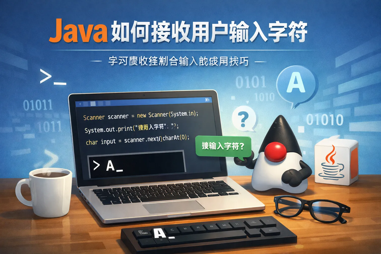 java如何接收用户输入字符
