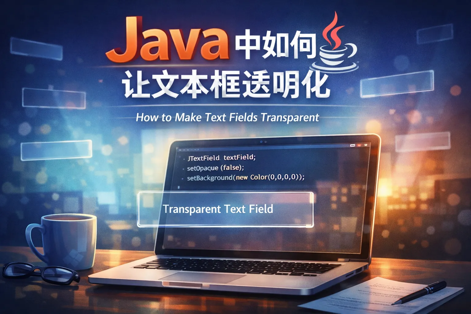 Java中如何让文本框透明化