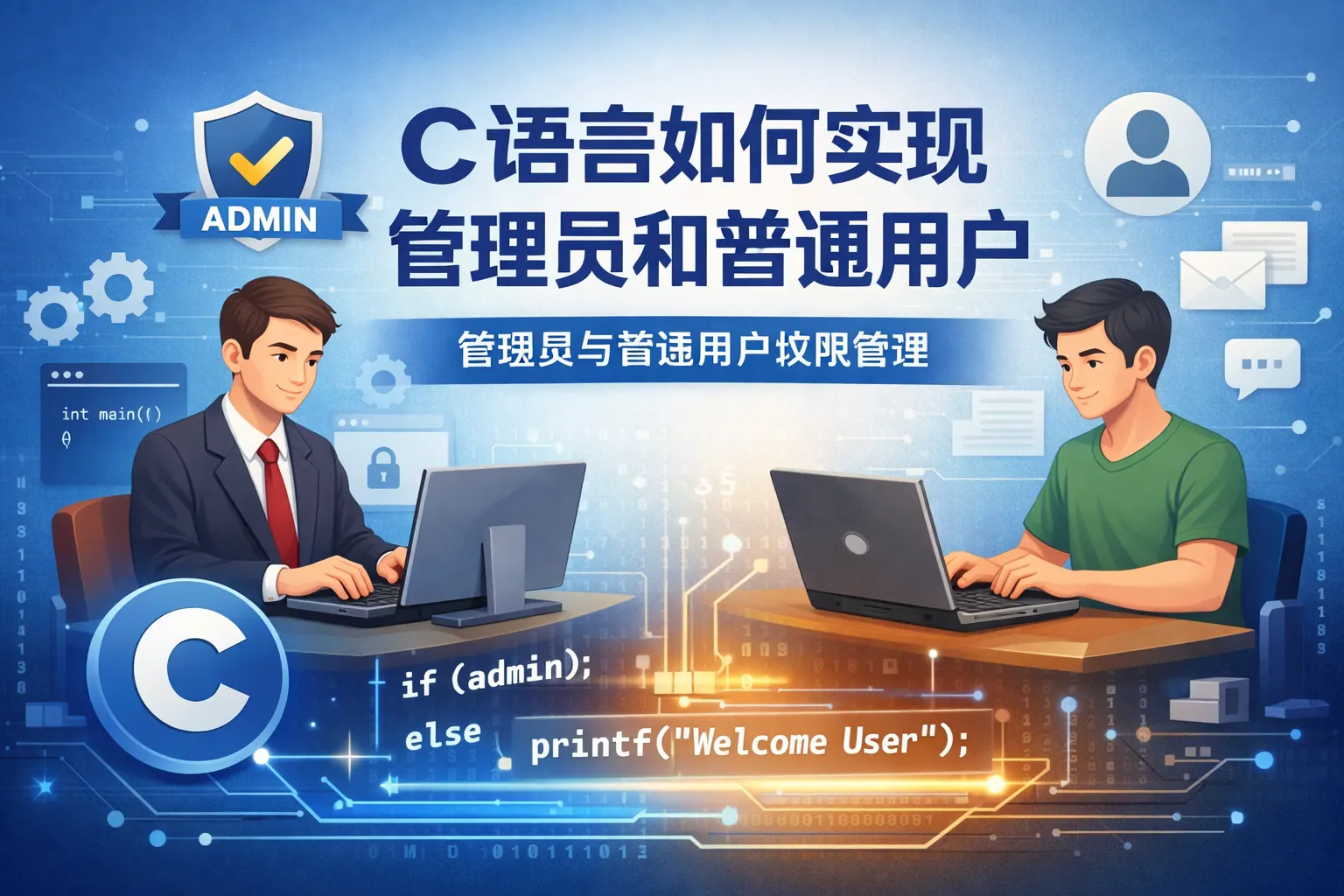 c语言如何实现管理员和普通用户